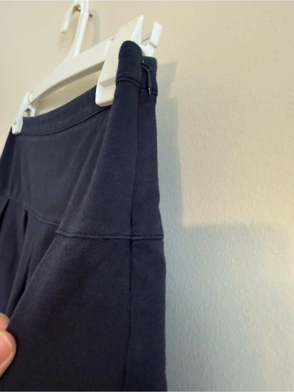 Gap Kids Girls School Uniform Skirt Navy Blue Pleated Cotton Knit Size 14 16 XXL